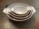 Vintage Pyrex Nesting Bowls Mixing Bowls Tan / Brown Garden Fruit 4pc Set