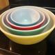 Vintage Pyrex Primary Colors Nesting Mixing Bowls Set of 4