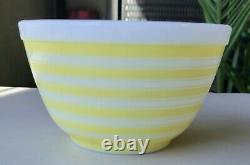 Vintage Pyrex Rare Stripes Mixing Bowl Full Set Blue Sandalwood Pink Yellow NM