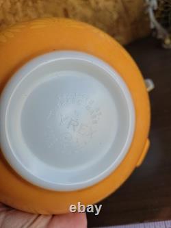 Vintage Pyrex Sunflower Daisy Yellow Orange Cinderella Nesting Bowl Set Of 4