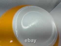 Vintage Pyrex Sunflower Daisy Yellow Orange Cinderella Nesting Bowls Set Of 3
