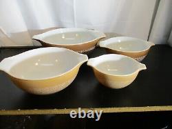 Vintage Pyrex Woodland Cinderella nesting bowl set 441-444 NICE