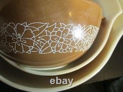 Vintage Pyrex Woodland Cinderella nesting bowl set 441-444 NICE