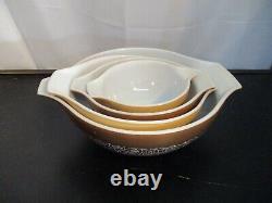 Vintage Pyrex Woodland Cinderella nesting bowl set 441-444 NICE