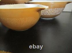 Vintage Pyrex Woodland Cinderella nesting bowl set 441-444 NICE