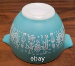 Vintage RARE PYREX AMISH BUTTERPRINT 8 OZ Cinderella Bowl 20 Turquoise