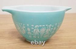 Vintage RARE PYREX AMISH BUTTERPRINT 8 OZ Cinderella Bowl 20 Turquoise