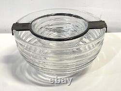 Vintage Riedel Mesa Made In Italy Silver Plate And Glass Caviar Server Bowl