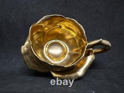 Vintage Royal Bayreuth-A Gold Rose Demitasse Cup & Saucer-Stunning/Hard To Find