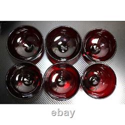 Vintage Ruby Red Anchor Hocking 53 Pc. Dishware