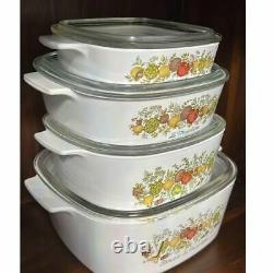 Vintage Set Cookwar Bowls Pyrex Corningware Original Resistant To Thermal Shock
