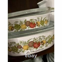 Vintage Set Cookwar Bowls Pyrex Corningware Original Resistant To Thermal Shock