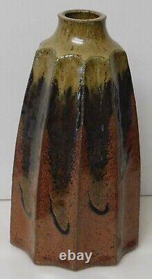 Vintage Signed Wayne Chapman Pottery Vase 9 x 5