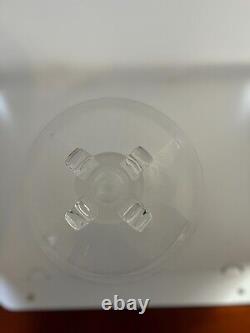 Vintage Steuben 1940s Crystal Art Glass Scroll Footed Bowl by John Dreves, 10.5