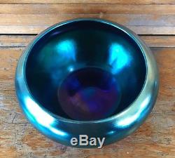 Vintage Steuben Blue Aurene Glass Bowl