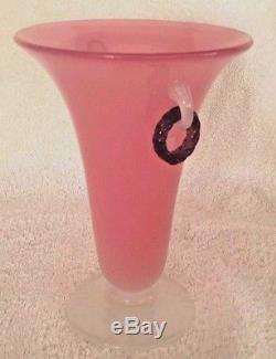 Vintage Steuben Rosaline-Alabaster-Ring Vase-Amethyst Rings-Carder Art Glass