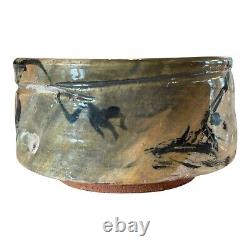Vintage Studio Art Earthenware Pottery Glazed Low Bowl (Ron Meyers)