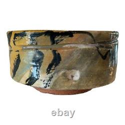 Vintage Studio Art Earthenware Pottery Glazed Low Bowl (Ron Meyers)