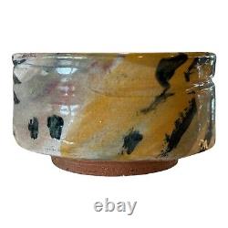 Vintage Studio Art Earthenware Pottery Glazed Low Bowl (Ron Meyers)