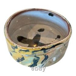 Vintage Studio Art Earthenware Pottery Glazed Low Bowl (Ron Meyers)