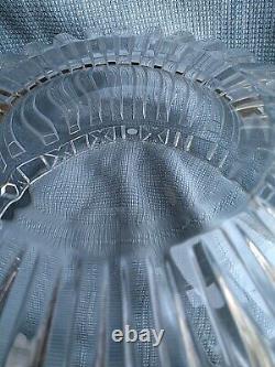 Vintage Tiffany & Co. 10 Roman Numerals Crystal Atlas Bowl Signed, Pre-owned