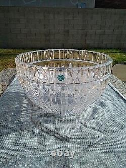 Vintage Tiffany & Co. 10 Roman Numerals Crystal Atlas Bowl Signed, Pre-owned