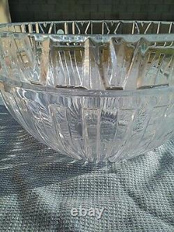 Vintage Tiffany & Co. 10 Roman Numerals Crystal Atlas Bowl Signed, Pre-owned