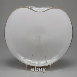 Vintage Tiffany &Co Elsa Peretti 14 Clear blown glass Thumbprint Bowl Signed