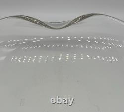 Vintage Tiffany &Co Elsa Peretti 14 Clear blown glass Thumbprint Bowl Signed