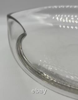Vintage Tiffany &Co Elsa Peretti 14 Clear blown glass Thumbprint Bowl Signed