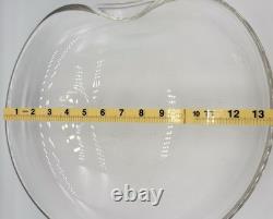 Vintage Tiffany &Co Elsa Peretti 14 Clear blown glass Thumbprint Bowl Signed