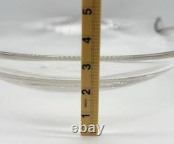 Vintage Tiffany &Co Elsa Peretti 14 Clear blown glass Thumbprint Bowl Signed