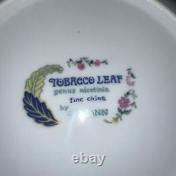 Vintage Tobacco Leaf China Medium Salads Serving Bowl 9 1/4 Inches T 2 1/2 W