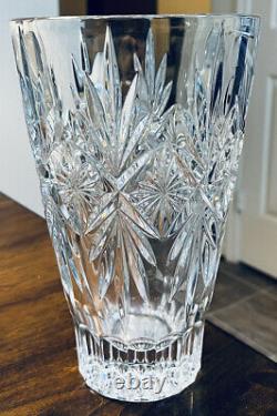 Vintage Waterford Normandy Heavy Crystal Vase 10 High 6.25Wide Excellent