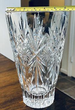 Vintage Waterford Normandy Heavy Crystal Vase 10 High 6.25Wide Excellent