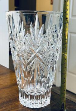 Vintage Waterford Normandy Heavy Crystal Vase 10 High 6.25Wide Excellent