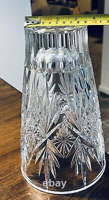 Vintage Waterford Normandy Heavy Crystal Vase 10 High 6.25Wide Excellent