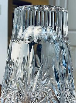 Vintage Waterford Normandy Heavy Crystal Vase 10 High 6.25Wide Excellent