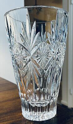 Vintage Waterford Normandy Heavy Crystal Vase 10 High 6.25Wide Excellent