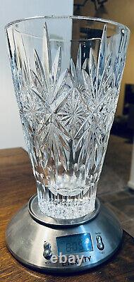 Vintage Waterford Normandy Heavy Crystal Vase 10 High 6.25Wide Excellent