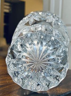 Vintage Waterford Normandy Heavy Crystal Vase 10 High 6.25Wide Excellent