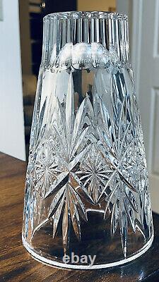 Vintage Waterford Normandy Heavy Crystal Vase 10 High 6.25Wide Excellent