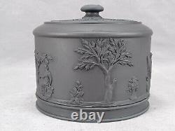 Vintage Wedgwood Made in England Neoclassical Figures Black Basalt Sugar