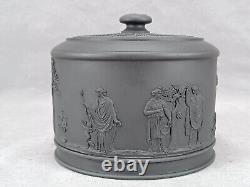 Vintage Wedgwood Made in England Neoclassical Figures Black Basalt Sugar