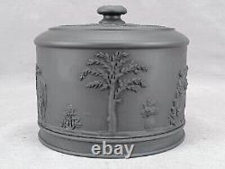 Vintage Wedgwood Made in England Neoclassical Figures Black Basalt Sugar