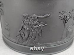 Vintage Wedgwood Made in England Neoclassical Figures Black Basalt Sugar
