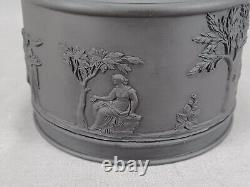 Vintage Wedgwood Made in England Neoclassical Figures Black Basalt Sugar