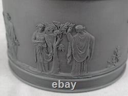 Vintage Wedgwood Made in England Neoclassical Figures Black Basalt Sugar