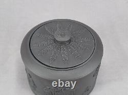 Vintage Wedgwood Made in England Neoclassical Figures Black Basalt Sugar