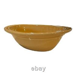 Vintage Yellow Ware Oval Pottery Serving Bowl 60 oz Owned by Martha Stewart